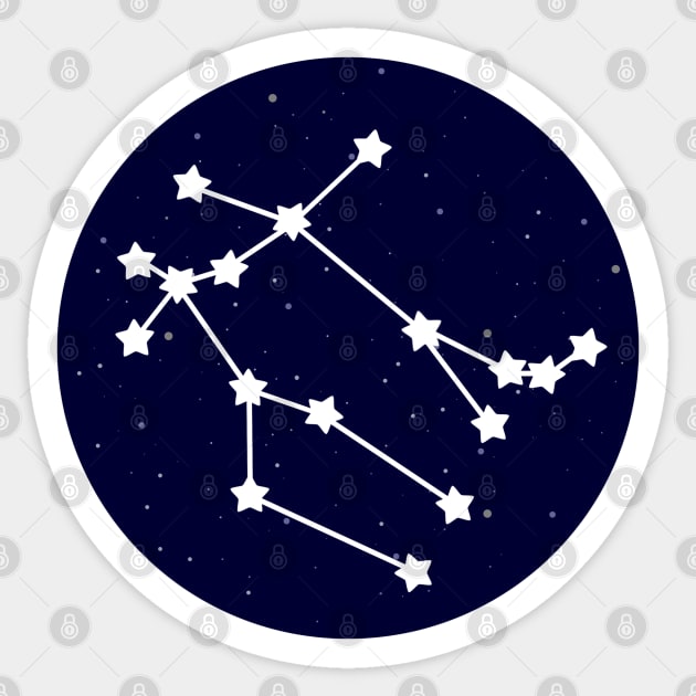 Gemini Zodiac Constellation Sticker by lulubee